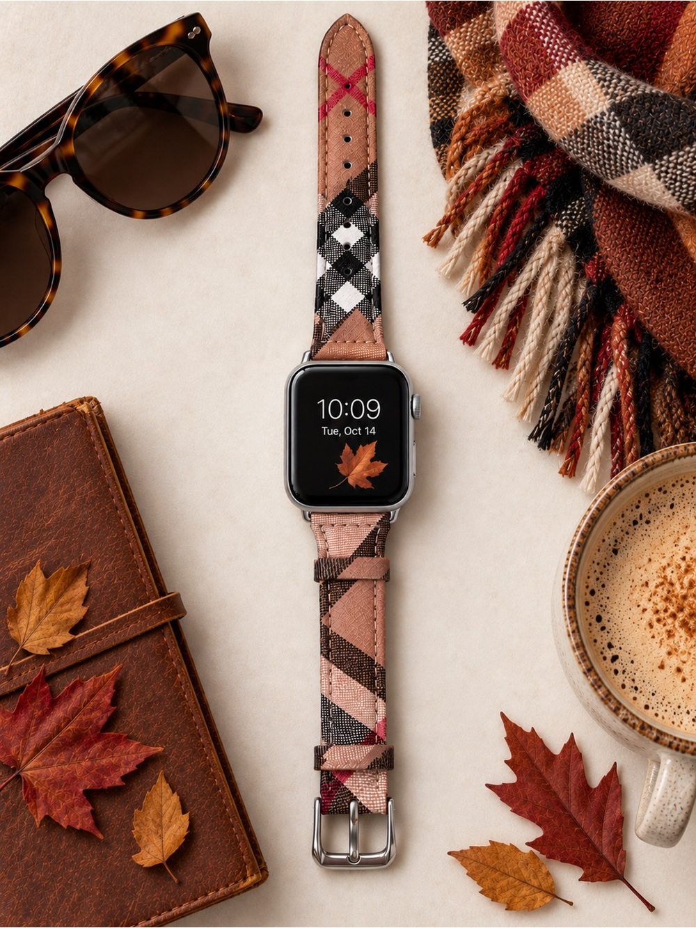 Burberry fans! Check out this new vegan plaid 38mm - 41mm Apple Watch band